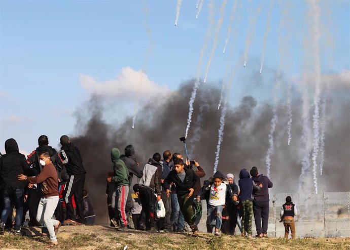 Manifestación en la Franja de Gaza en el marco de la 'Gran Marcha del Retorno'