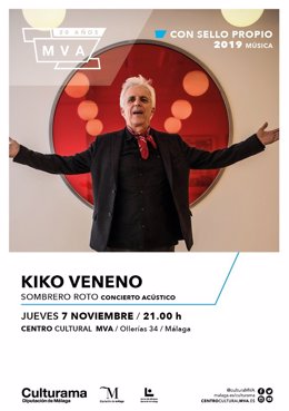 Kiko Veneno presenta su último trabajo en el MVA de la Diputación el 7 de noviembre