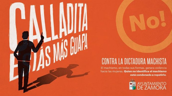 Un cartel de la campaña contra la violencia machista impulsada por el Ayto. De Zamora.