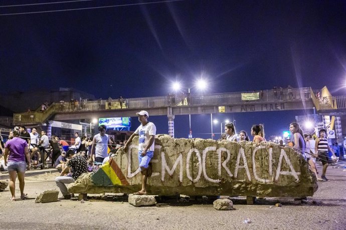 Protesta contra Morales en Santa Cruz