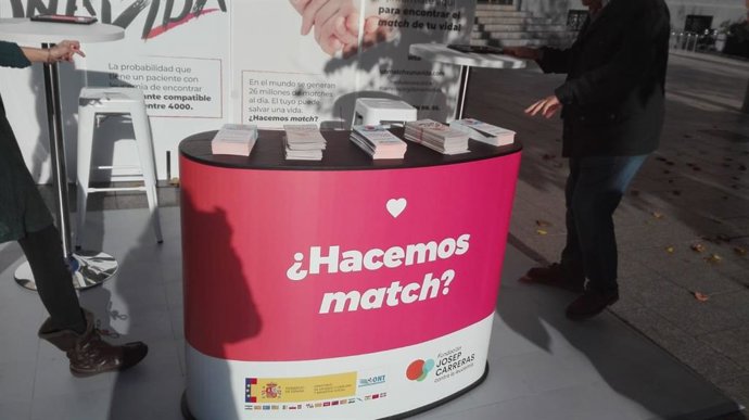 Stand de la campaña "Un match x una vida"