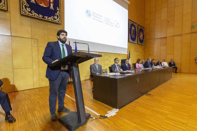 El jefe del Ejecutivo regional, Fernando López Miras, preside este miércoles el acto académico de conmemoración del XX aniversario de la Universidad Politécnica de Cartagena (UPCT)