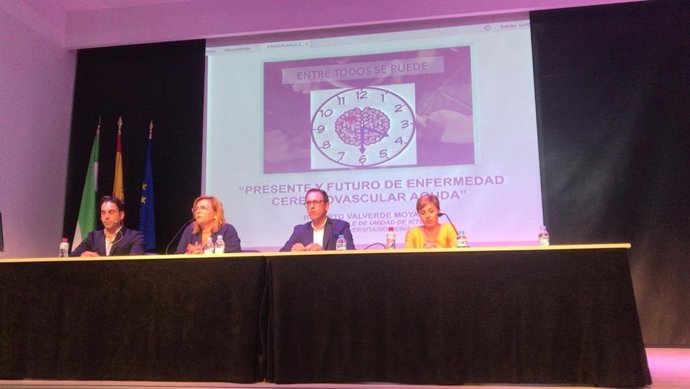 Inauguración de la Jornada sobre el Ictus celebrada en Pozoblanco (Córdoba).