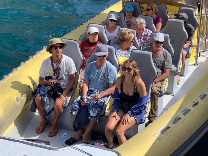 Periodistas durante su visita a la isla de La Gomera