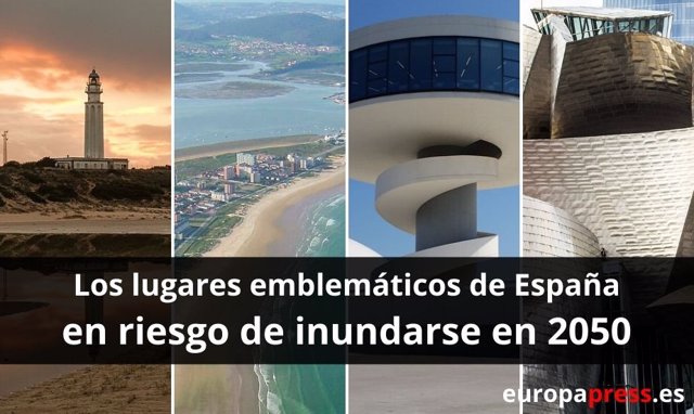 Lugares emblemáticos de España en riesgo de inundarse en 2050