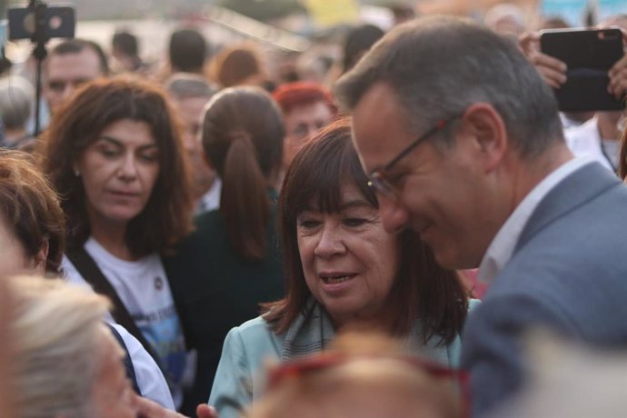 Cristina Narbona y Diego Conesa en la manifestación en Cartagena por el Mar Menor