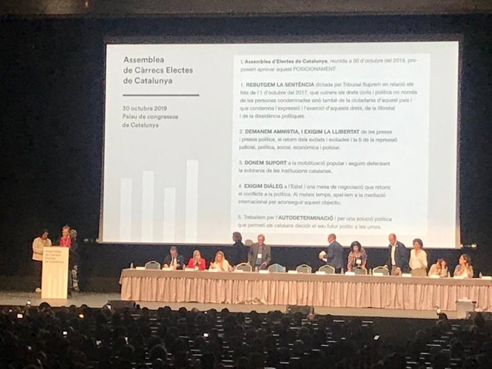 La Assemblea de Crrecs Electes de Catalunya en su constitución en el Palau de Congressos de Catalunya