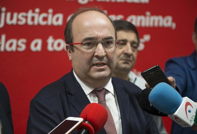 El primer secretario del PSC, Miquel Iceta, este sábado en Jaén