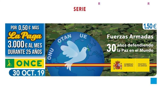 Imagen del cupón de la ONCE del 30 de octubre.