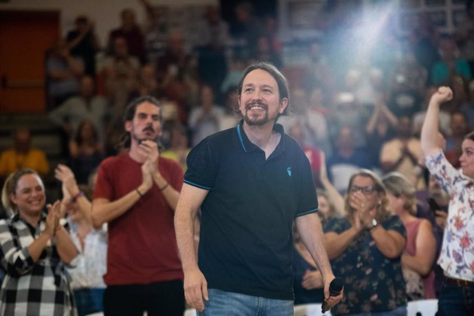 El candidato de Unidas Podemos a la Presidencia del Gobierno, Pablo Iglesias, interviene en un acto en Las Palmas de Gran Canaria (Canarias/España), a 27 de octubre de 2019, en una foto de archivo.