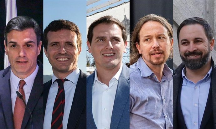 Cinco de los candidatos a la Presidencia del Gobierno