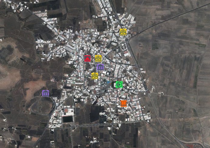 Mapa de espacios culturales de Canarias de Grafcan