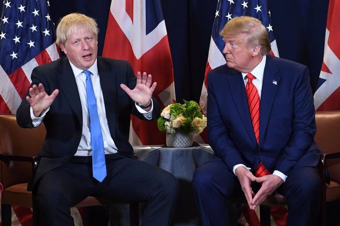 El primer ministro de Reino Unido, Boris Johnson, y el presidente de Estados Unidos, Donald Trump