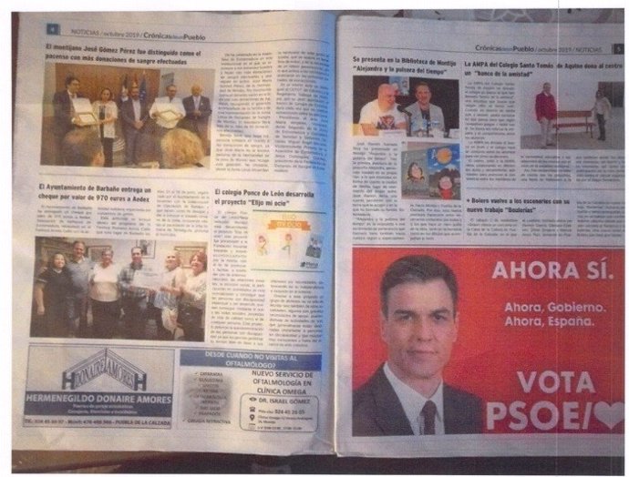 Propaganda electoral del PSOE denunciada por el PP