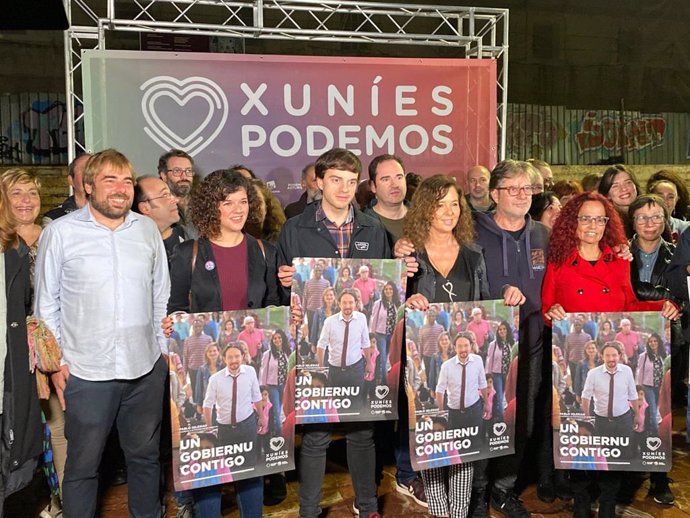 Pegada virtual de carteles electorales de Unidas Podemos en Gijón
