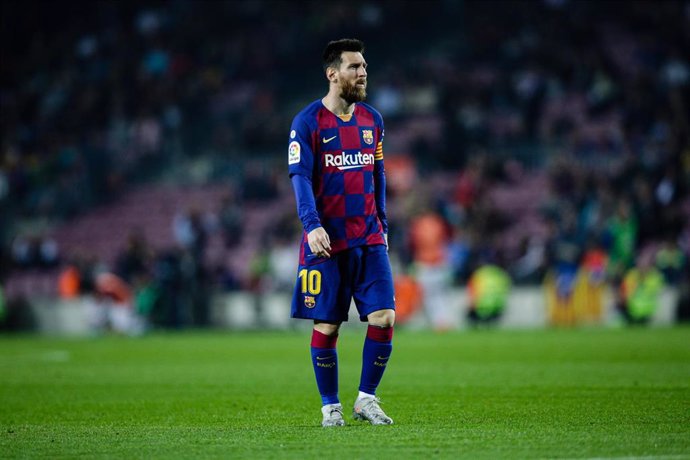 10 Lionel Messi from Argentina of FC Barcelona during the La Liga match between FC Barcelona and Real Valladolid in Camp Nou Stadium in Barcelona 29 of October of 2019, Spain.