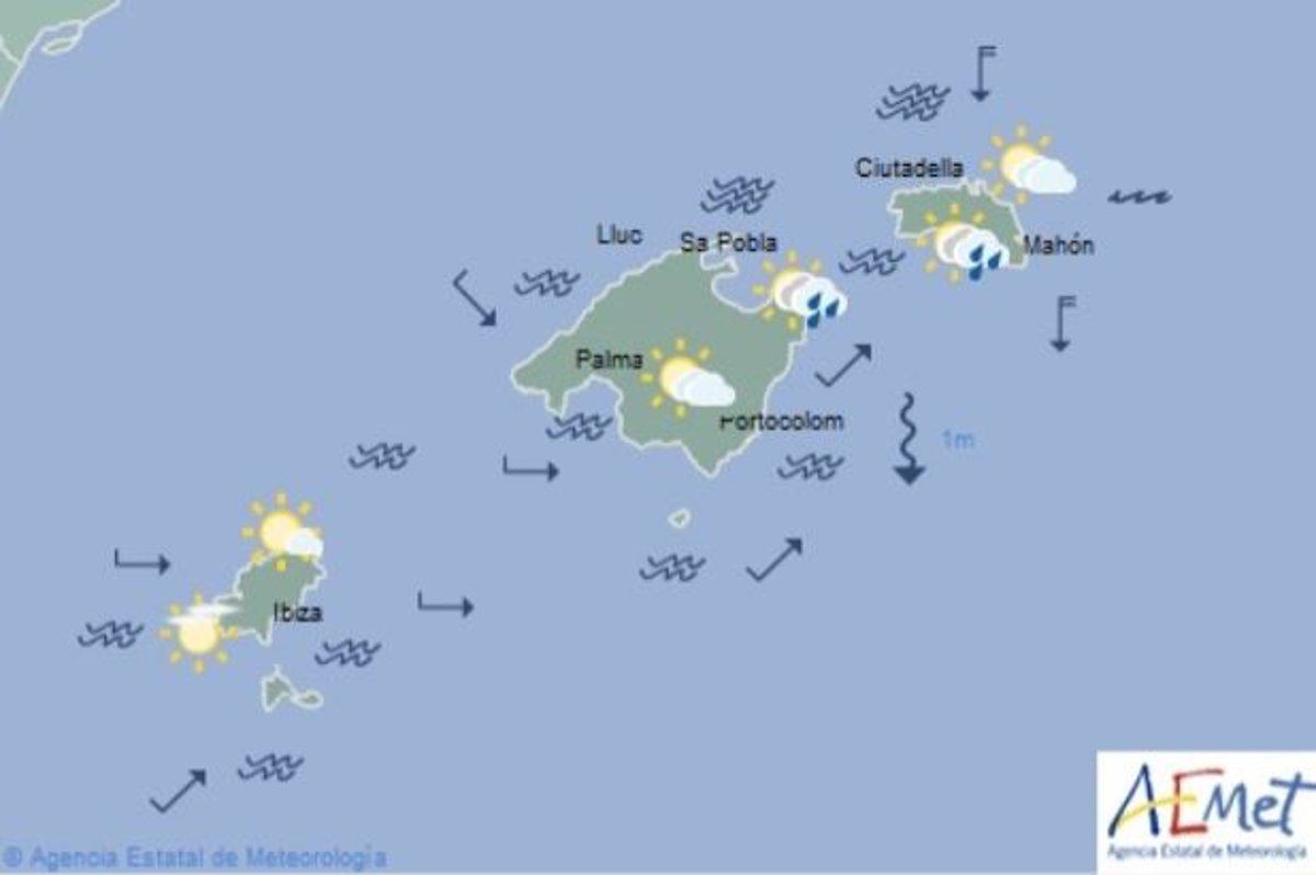 El tiempo en Baleares hoy, 1 de noviembre de 2019
