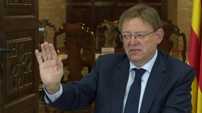 El presidente de la Generalitat Valenciana, Ximo Puig, en una entrevista con Europa Press