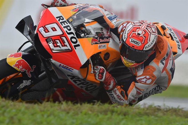 El piloto de MotoGP Marc Márquez (Repsol Honda) en el GP Malasia 2019