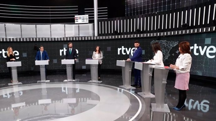 Los portavoces del Congreso, en el debate a 7 celebrado en RTVE de cara al 10-N.