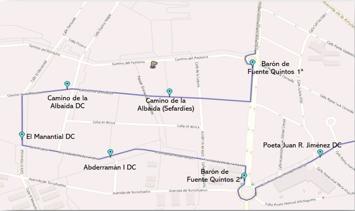El recorrido de la línea 13