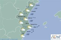 Previsión de Aemet para la Comunitat Valenciana del 2 de noviembre de 2019