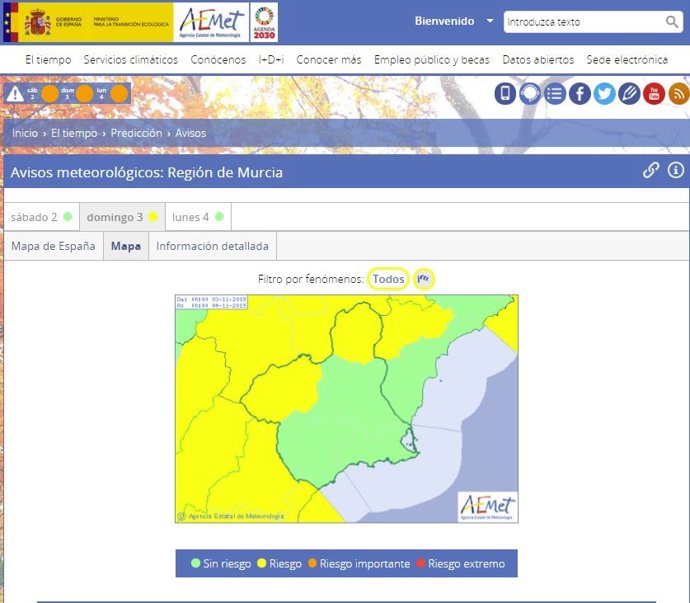 La Aemet amplía la alerta amarilla por vientos en el Noroeste y Altiplano