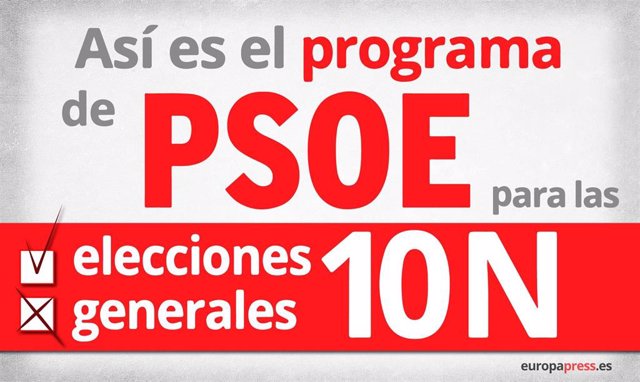 Así es el programa de PSOE para las elecciones generales del 10N