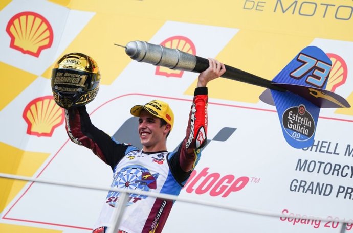 El piloto español lex Márquez (Estrella Galicia 0,0 Marc VDS), campeón del mundo de Moto2