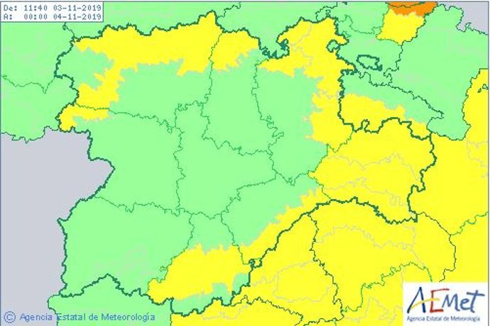 Alerta amarilla por viento en Castilla y Léon.