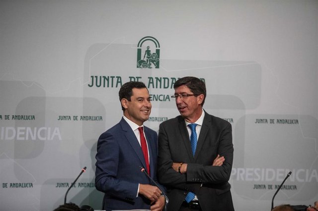 Juanma Moreno y Juan Marín en una imagen de archivo