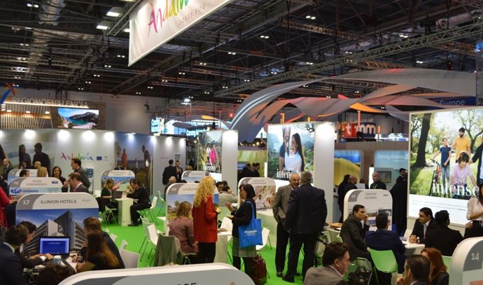 Expositor de Andalucía en la feria de turismo World Travel Market 2018.