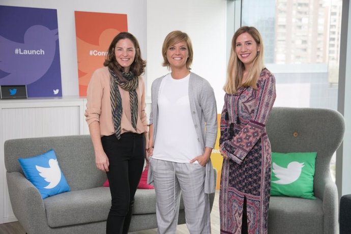 Nathalie Picquot (Directora General de  de Twitter España), María Casado (Presidenta de la AcademiaTV) y Beatriz Arias (Directora de Alianzas Estratégicas de Twitter España)