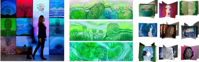 La artista Victoria Cano inaugura la Galería Cuatro de Valncia la exposición 'Energías de la huella',