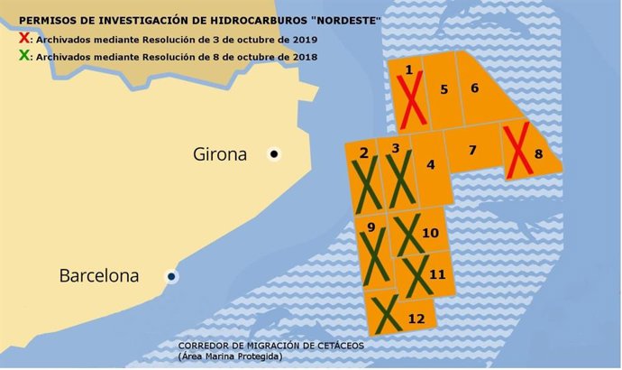 OceanCare pide el archivo definitivo de todos los permisos de prospección de hidrocarburos que están en tramitación en el Golfo de León, donde se ubica el Corredor de Migración de Cetáceos del Mediterráneo.