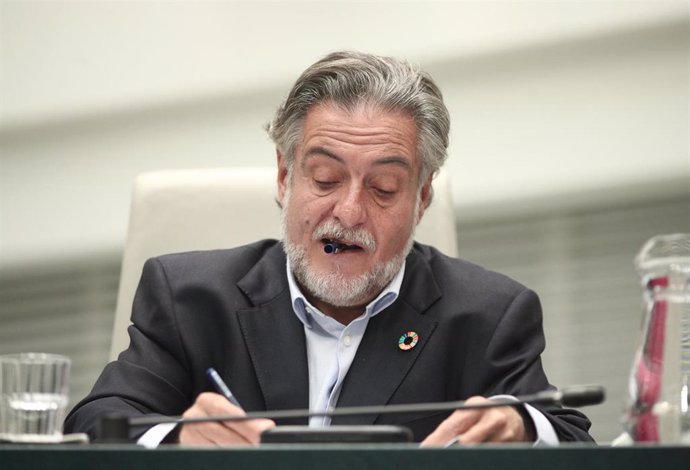 El portavoz del PSOE en el Ayuntamiento de Madrid, Pepu Hernández,  durante una sesión ordinaria del Pleno del Ayuntamiento de Madrid, (España), a 29 de octubre de 2019.