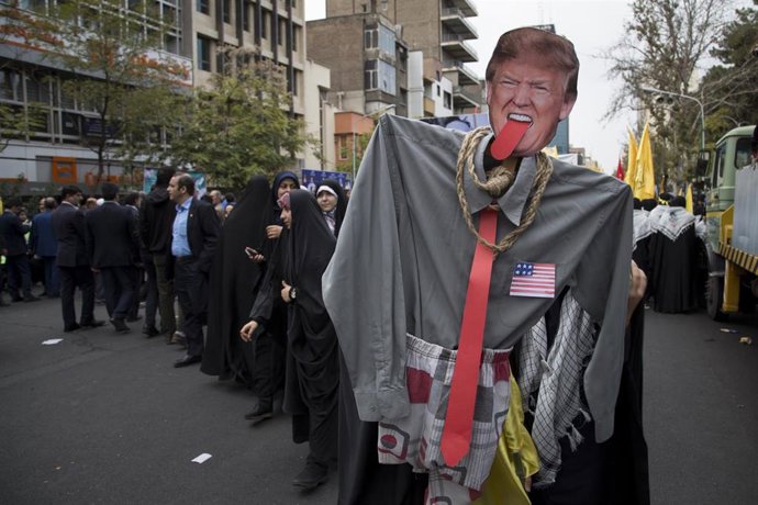 Manifestación contra Estados Unidos en Teherán