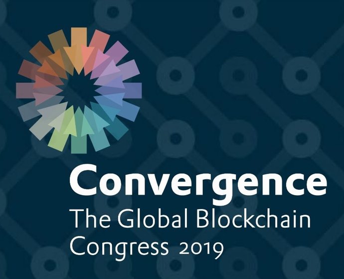 Cartel de Convergente, congreso global de blockchain