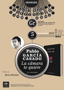 Cartel de presentación de 'La cámara que te quiere' de Pablo García Casado