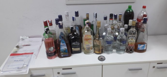 Ampolles d'alcohol requisades