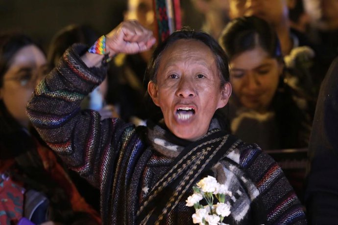 Protesta en Bogotá por los asesinatos de indígenas en Cauca (Colombia)