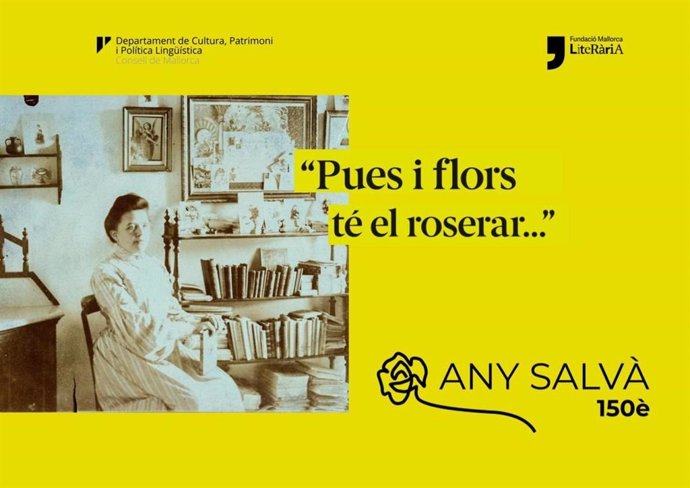 El cartel del 'Any Salv' que impulsa el Consell de Mallorca para difundir la obra de  Maria Antnia Salv.