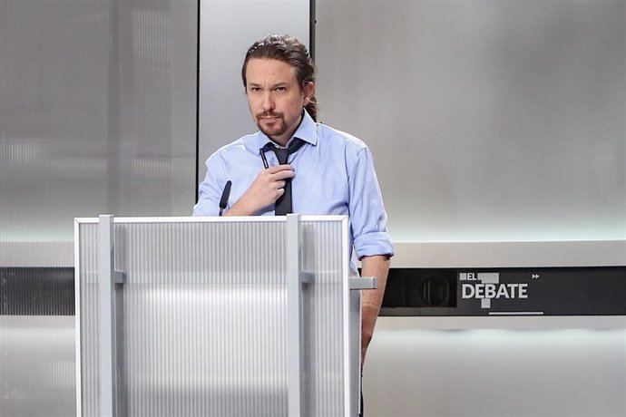 Pablo Iglesias antes del debate electoral en televisión en el Pabellón de Cristal de la Casa de Campo de Madrid el 4 de noviembre de 2019.