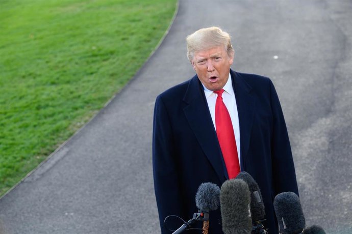 November 4, 2019 - Washington, DC, United States: U.S. President Donald Trump departs the White House en route to Kentucky. (Erin Scott/Contacto)