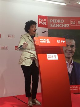 La cabeza de lista al Congreso del PSOE en Álava, Isabel Celaá