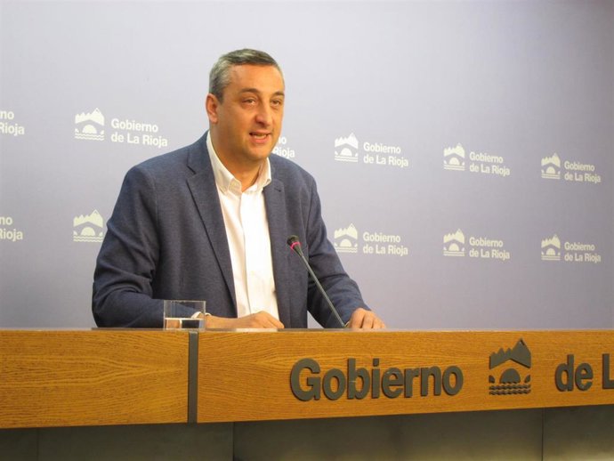 El portavoz del Gobierno riojano, Chus del Río, en comparecencia posterior al Consejo de Gobierno