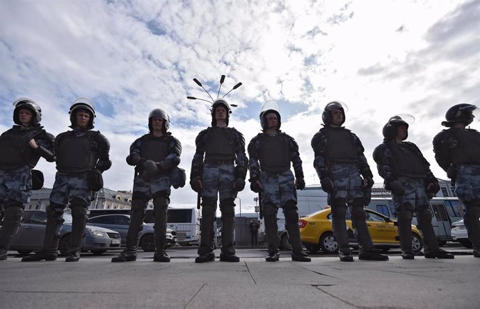 Oficiales rusos en Moscú (imagen de archivo)