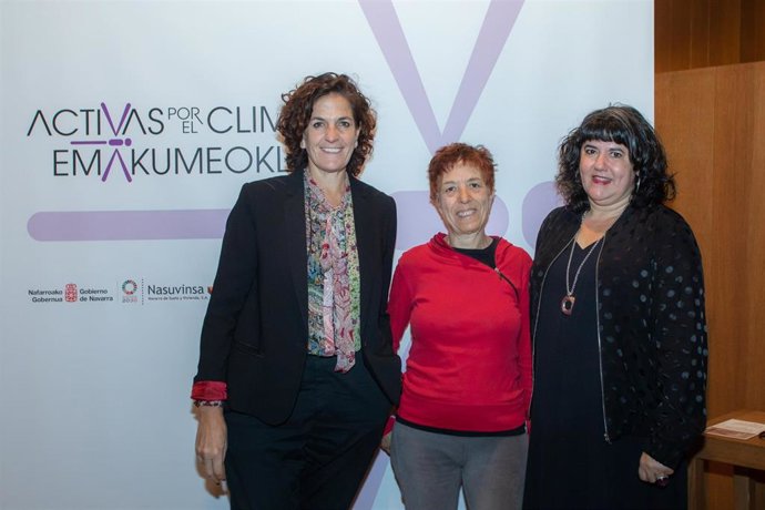 La consejera Gómez, la experta María Pazos Morán y la directora gerente del INAI, Eva Istúriz