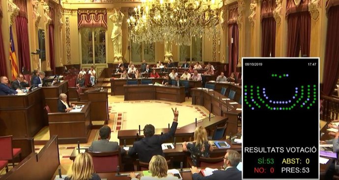 Debat d'una PNL en el ple del Parlament de Balears.