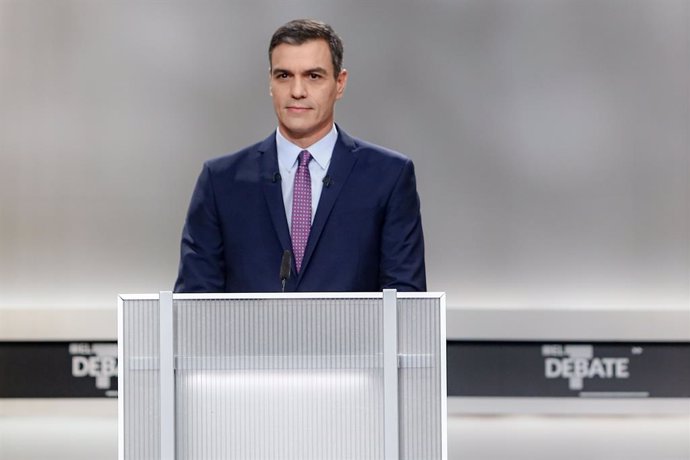 Pedro Sánchez abans del debat electoral en televisió a Madrid el 4 de novembre del 2019.